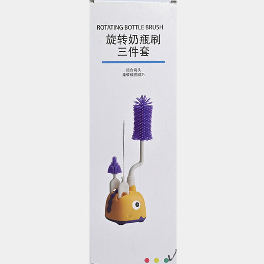 Rotating Bottle Feeder Brush with Stand