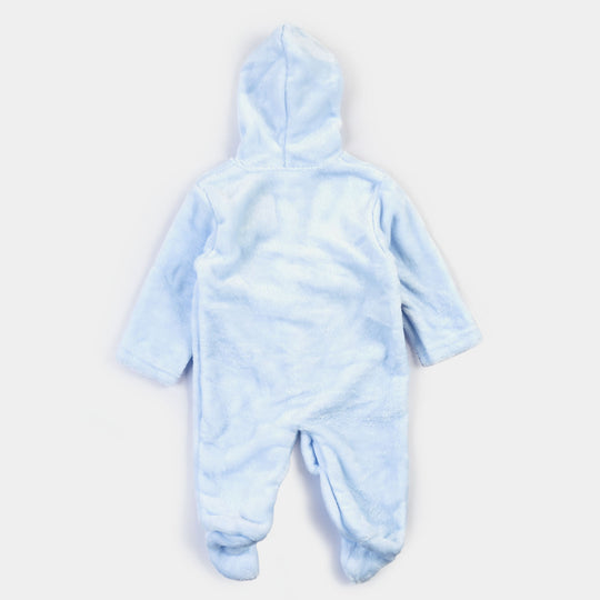 Infant Boys Velour Character Romper - Sky Blue