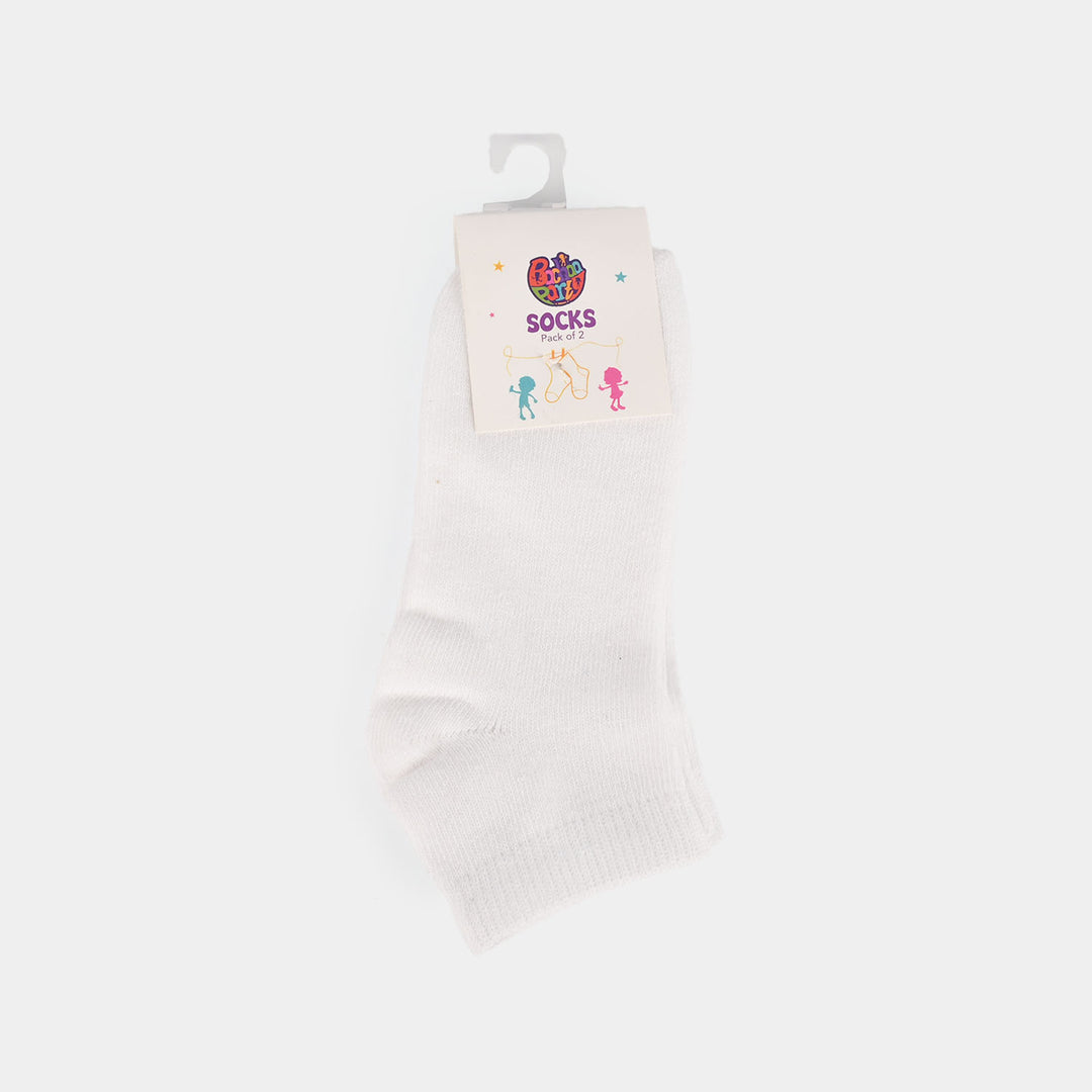 Socks Pack Of 2 Ankle Basic-White