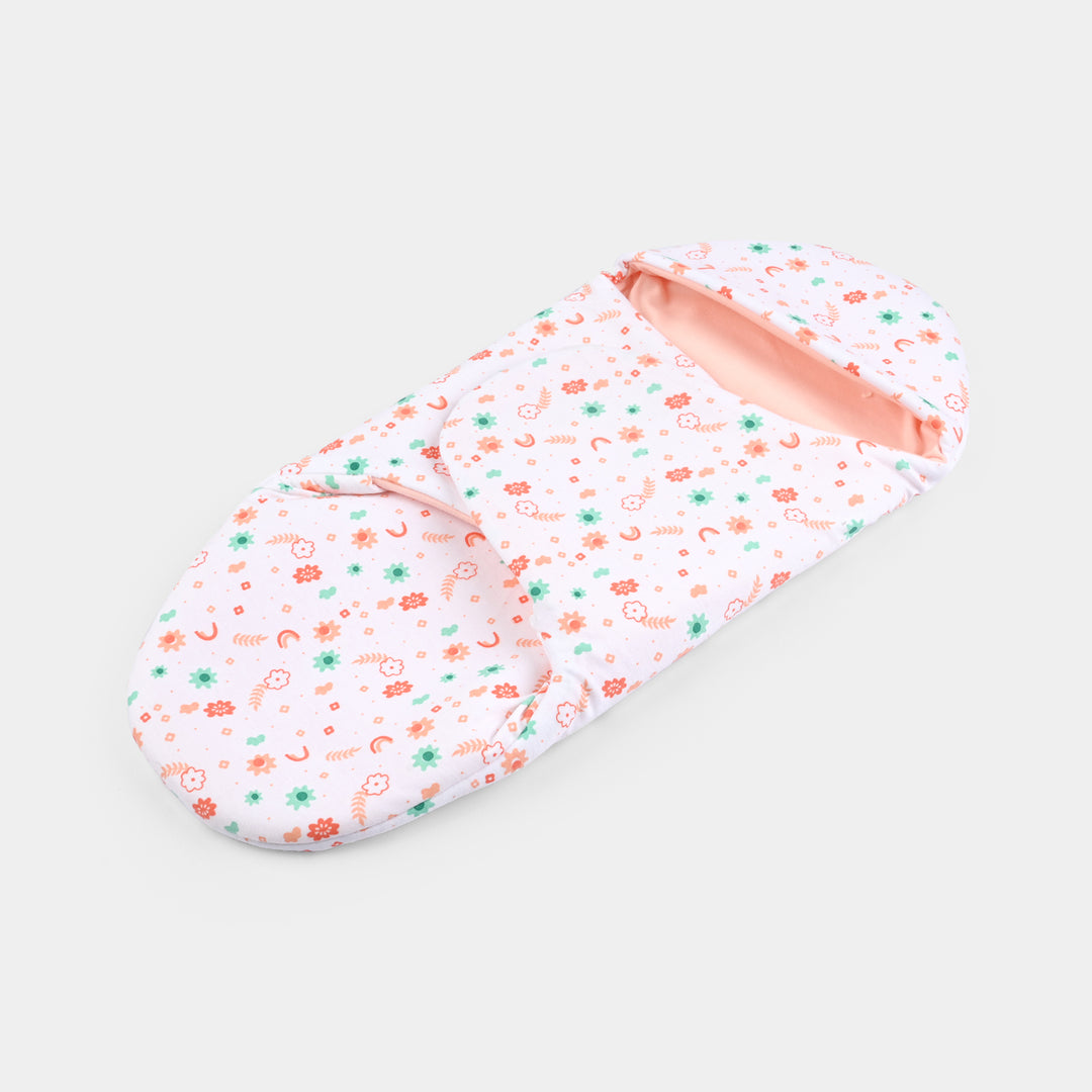 Infant Baby Foam Swaddle Flower | Peach