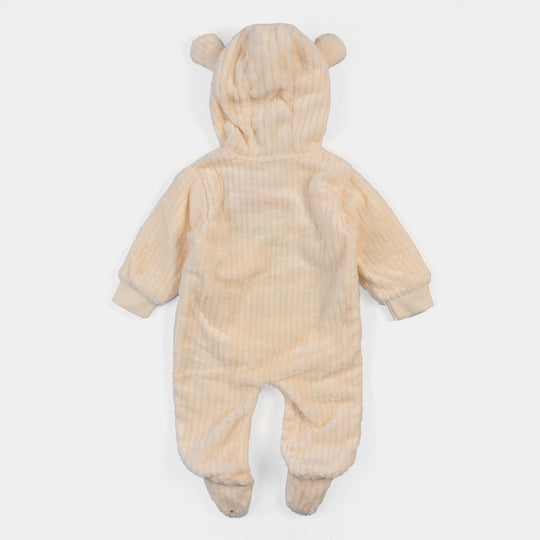 Infant Boys Knitted Character Romper - Cream