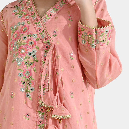 Teens Girls Jacquard 3-Piece Set (Sundas) - Peach