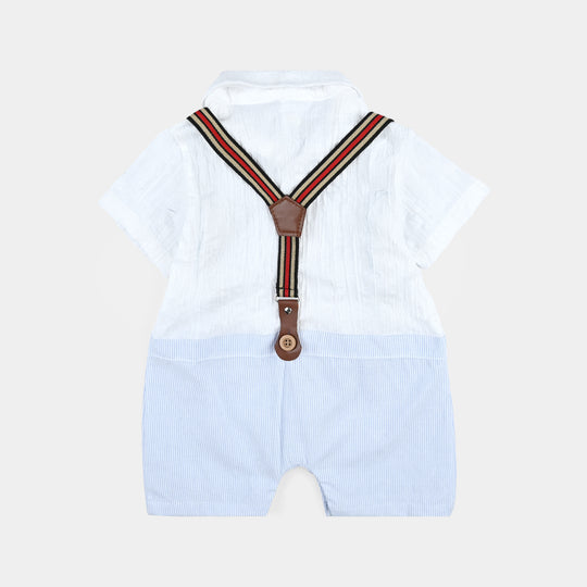 Infant Unisex Cotton Interlock Woven Romper