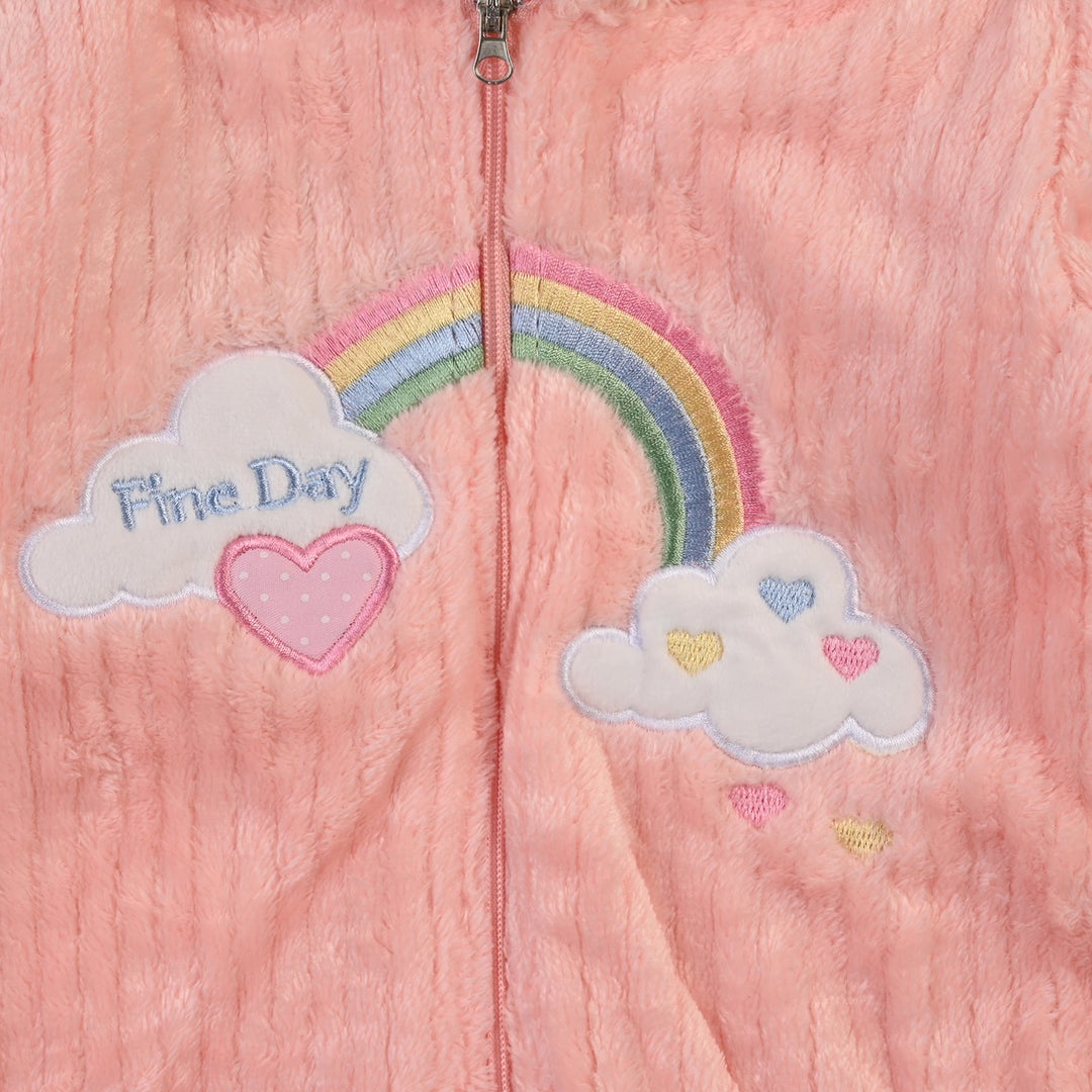Infant Boys Knitted Fine day Romper - Light Peach
