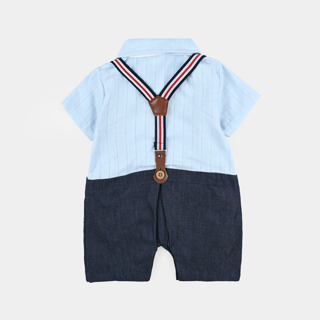 Infant Unisex Cotton Interlock Woven Romper