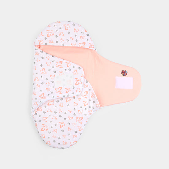 Infant Baby Foam Swaddle Butterfly | Peach