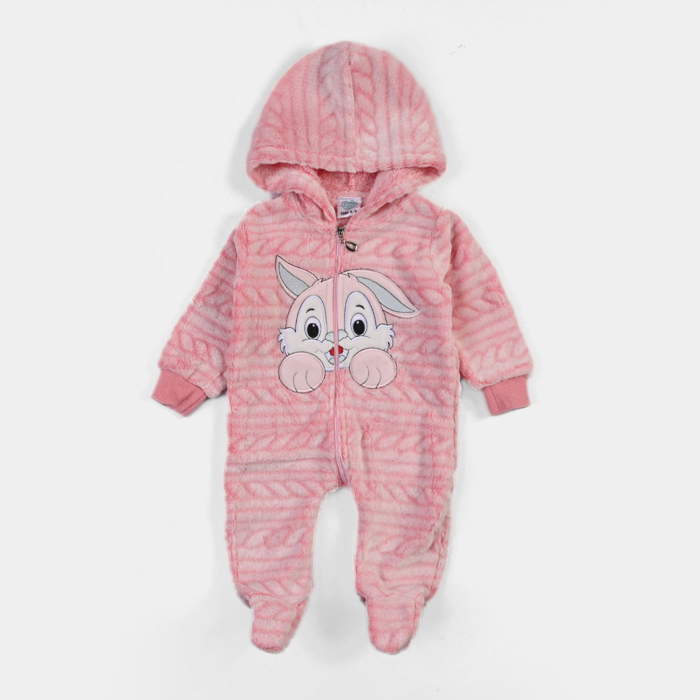 Infant Girls Velour Character Romper - Pink