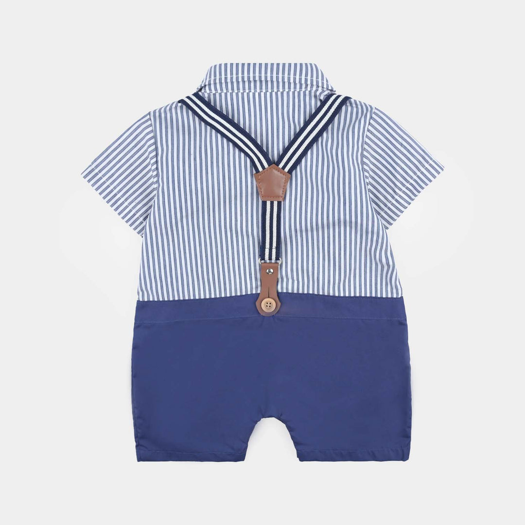 Infant Unisex Cotton Interlock Woven Romper