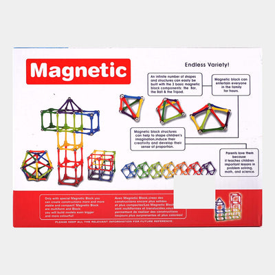 Magnetic Sticks in Endless Variety New Magnetic System- Magnetic Blocks 110 Pieces