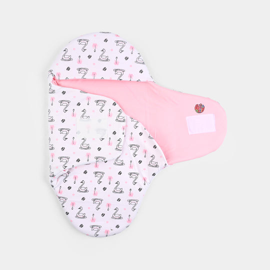 Infant Baby Foam Swaddle Duck | Light Pink