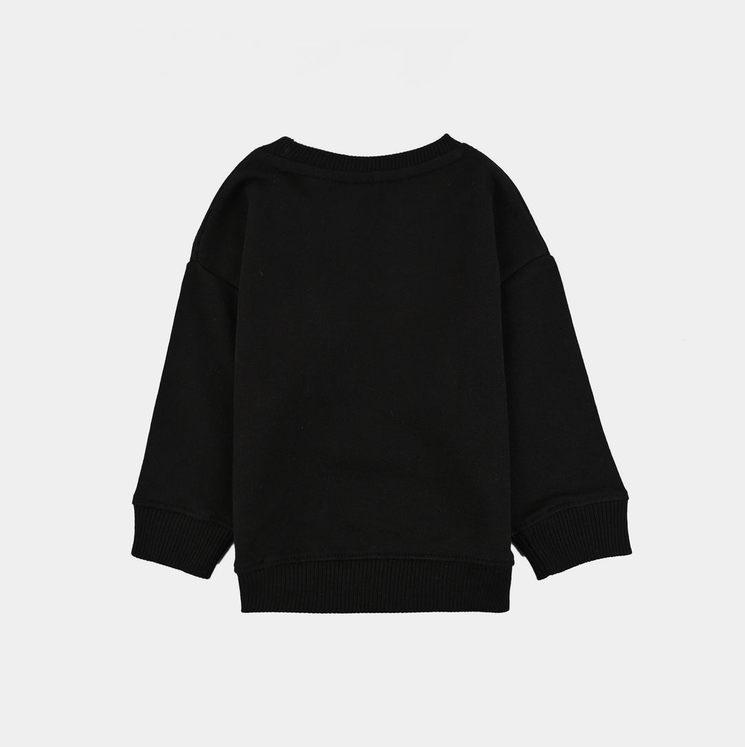 Infant Boys Cotton Terry Sweatshirt Jungle-BLACK