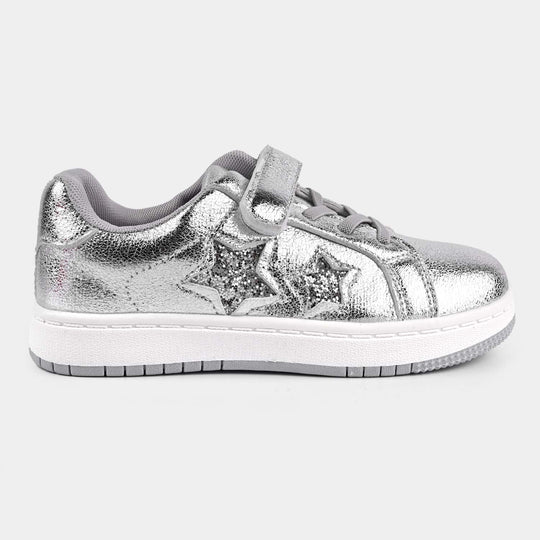 Girls Sneakers 5722-1-SILVER