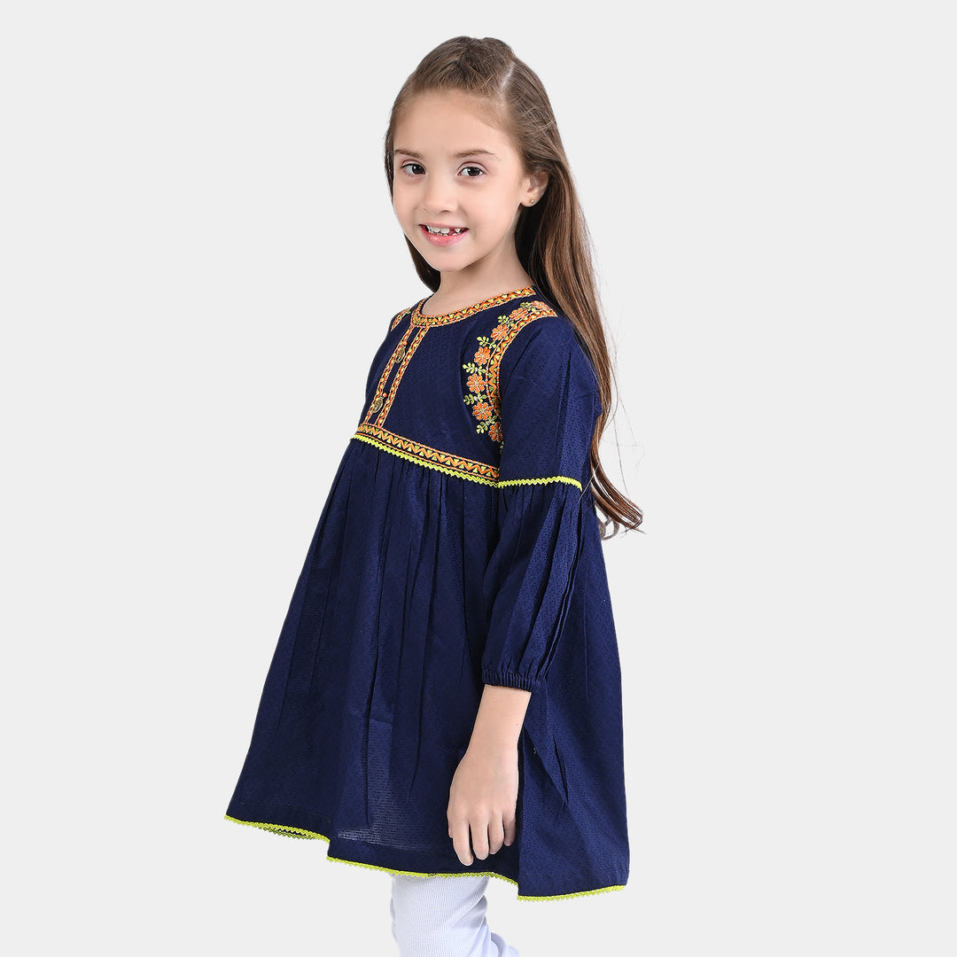 Girls Debby EMB Kurti Freedom-Navy Blue