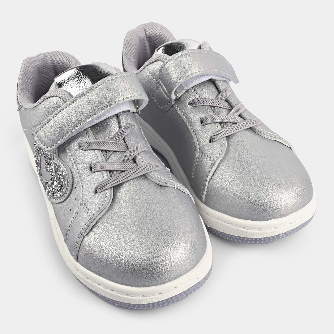 Girls Sneakers 5722-5-SILVER