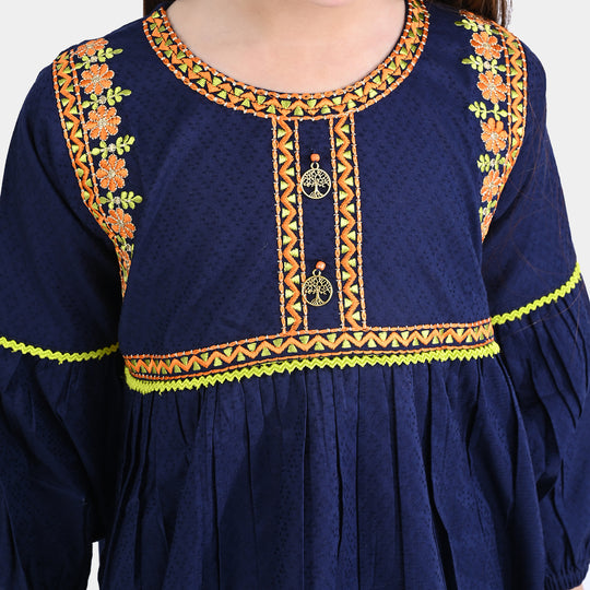 Girls Debby EMB Kurti Freedom-Navy Blue