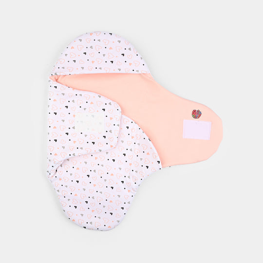 Infant Baby Foam Swaddle Heart | Peach