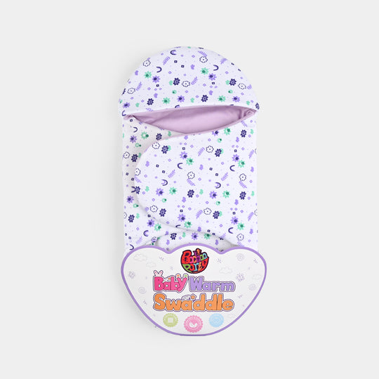 Infant Baby Foam Swaddle Flower | Purple