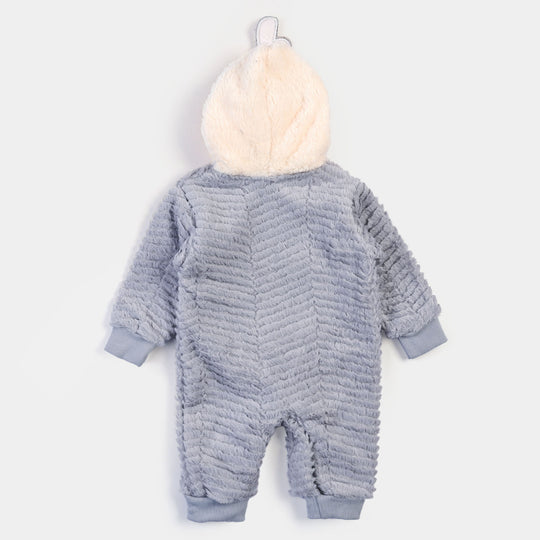 Infant Boys Knitted Character Romper - Gray