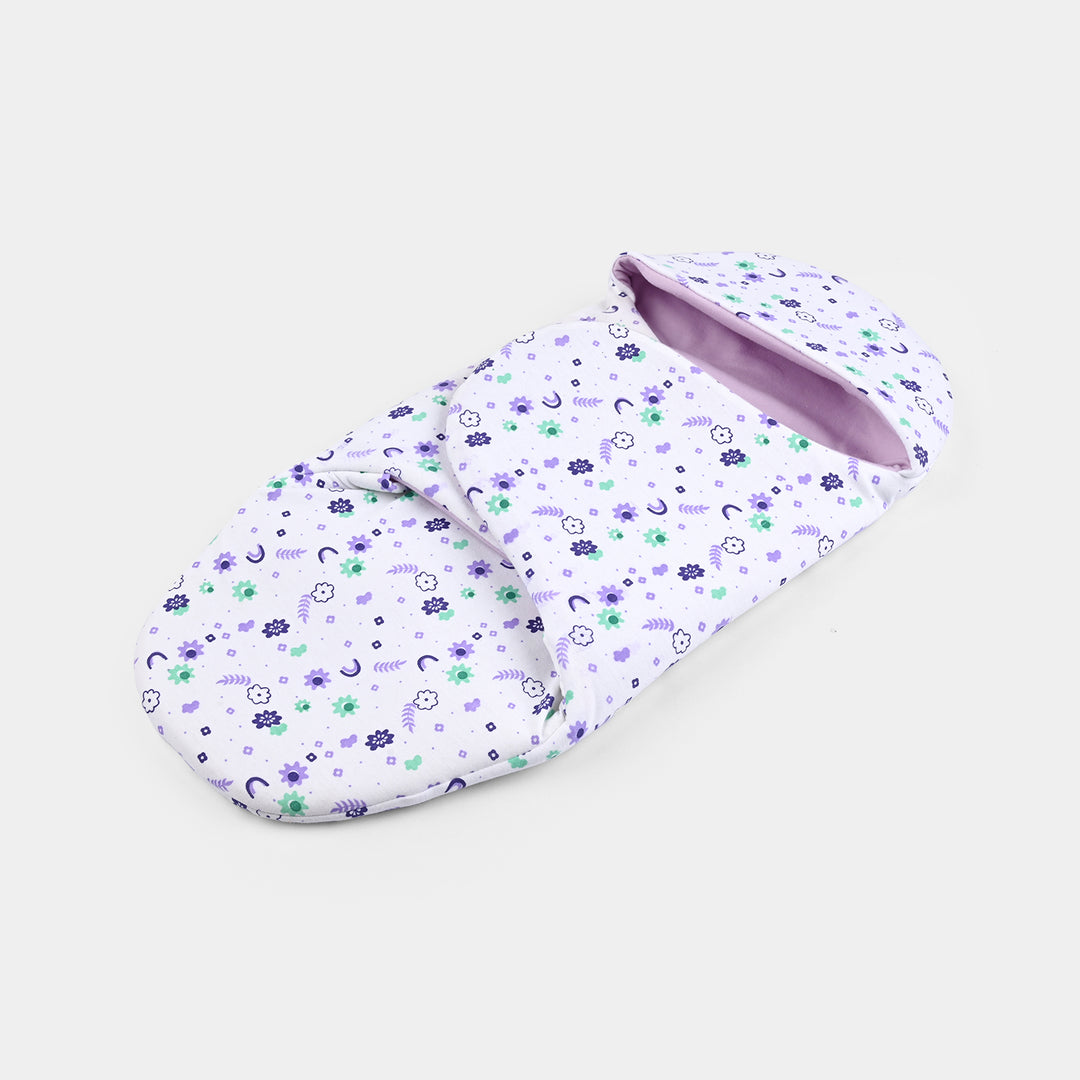 Infant Baby Foam Swaddle Flower | Purple