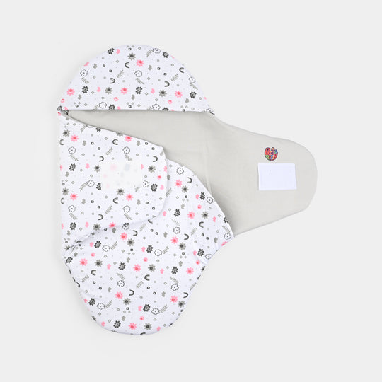 Infant Baby Foam Swaddle Flower | Grey