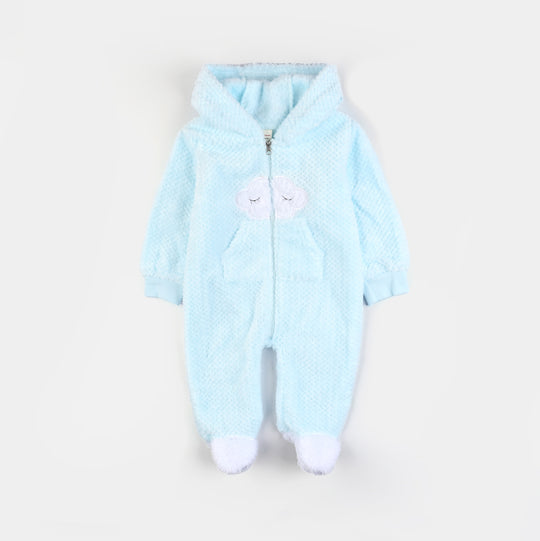 Infant Unisex Sherpa Romper-Pink