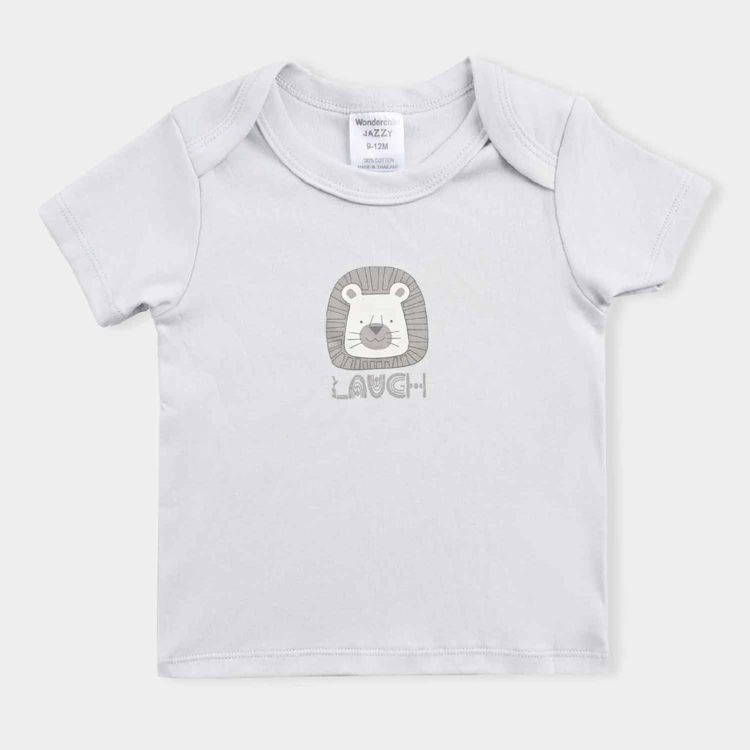 Infant Boys Cotton Interlock 3Pc Set -L.Grey