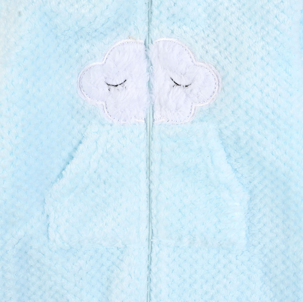 Infant Unisex Sherpa Romper-Pink
