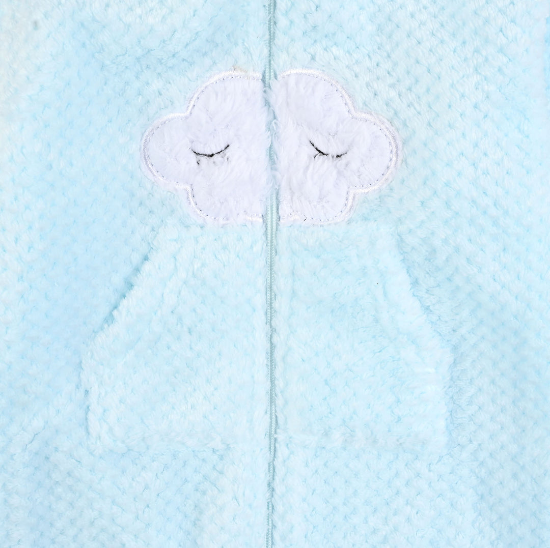 Infant Unisex Sherpa Romper-Pink