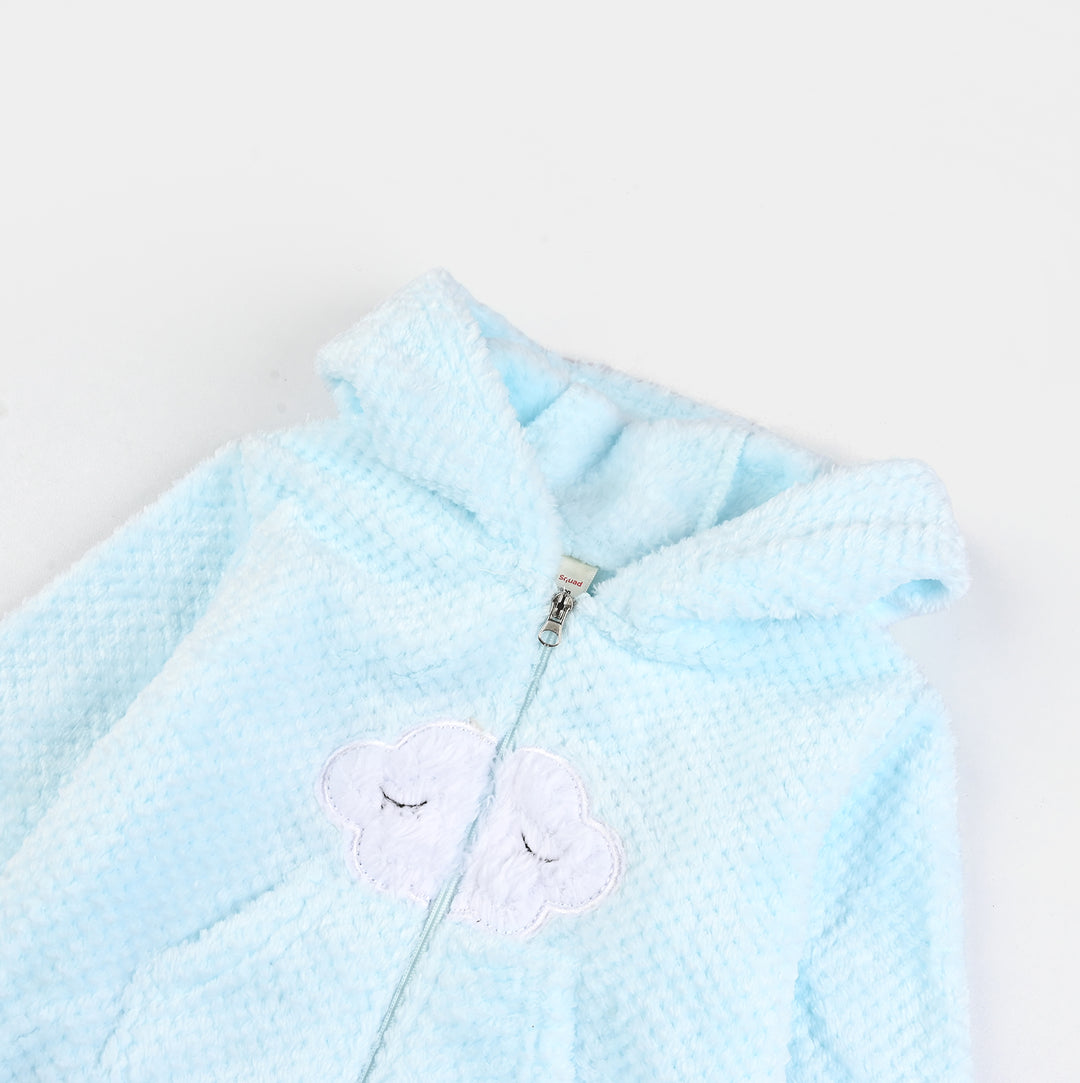 Infant Unisex Sherpa Romper-Pink