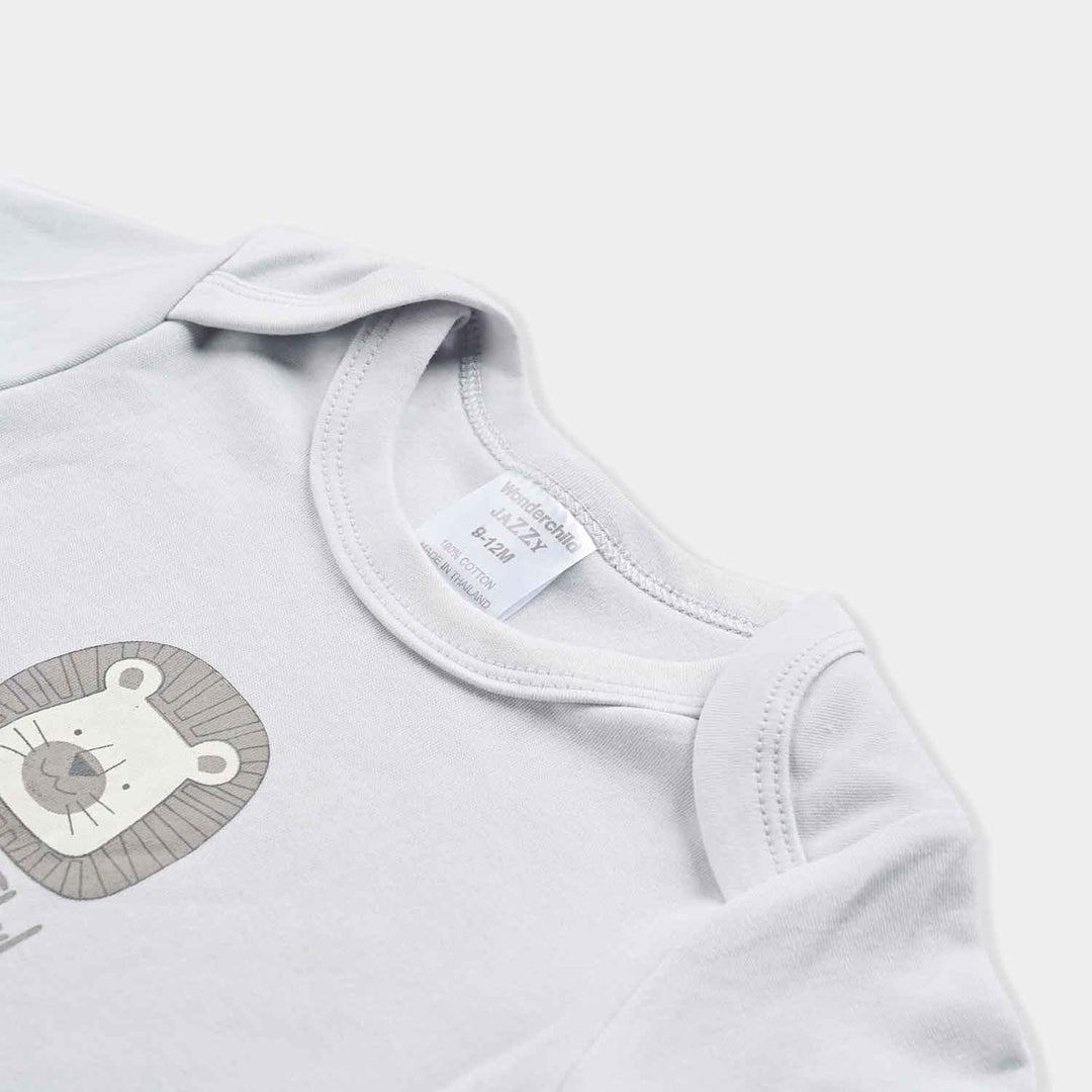 Infant Boys Cotton Interlock 3Pc Set -L.Grey