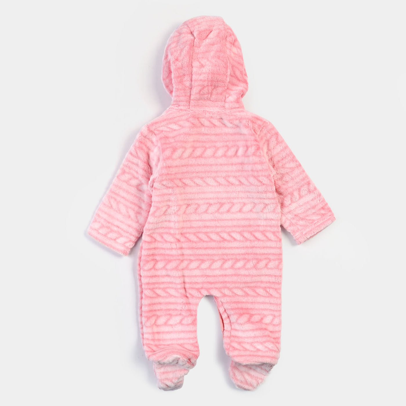 Infant Girls Knitted Character Romper - Light Pink