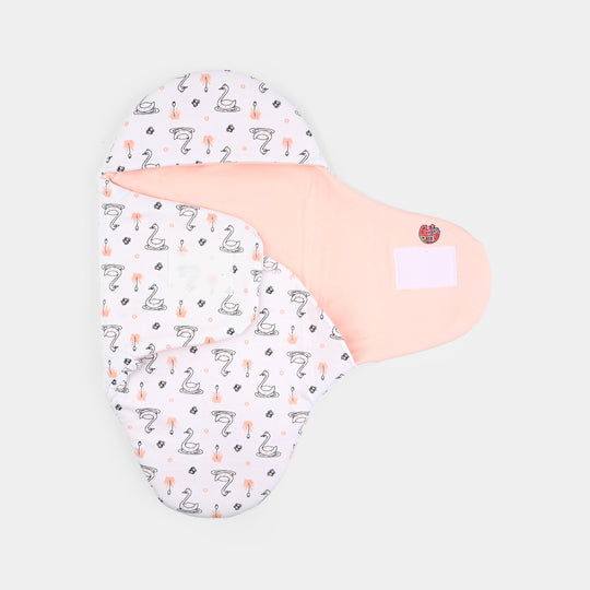 Infant Baby Foam Swaddle Duck | Peach