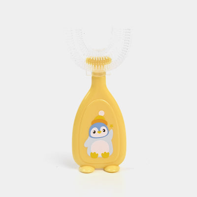 Baby U Shaped Tooth Brush + Teether | Yellow