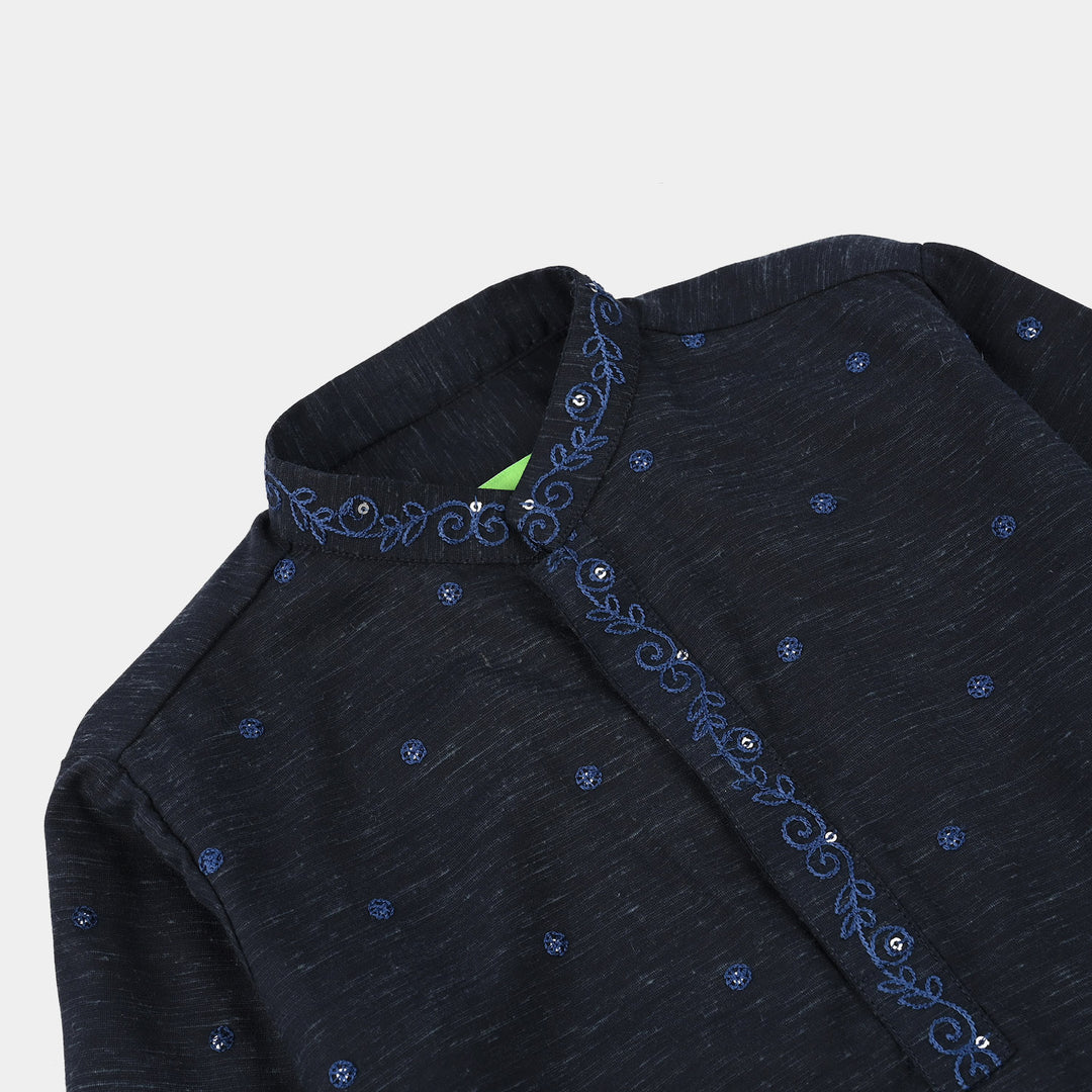 Infant Boys Poly Viscose Shalwar Suit (Royal) - Blue