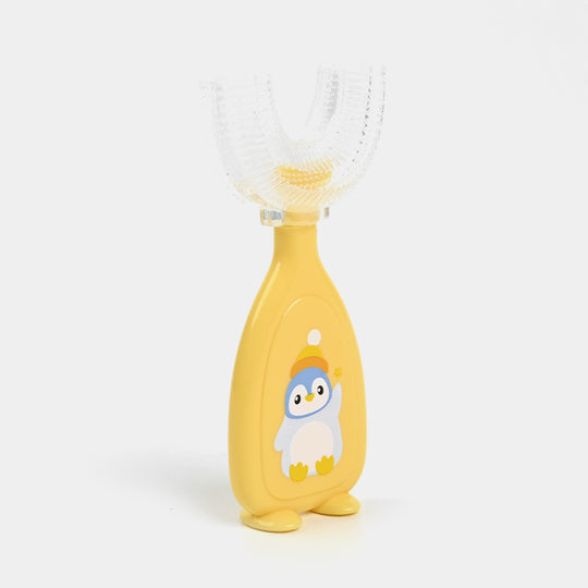 Baby U Shaped Tooth Brush + Teether | Yellow