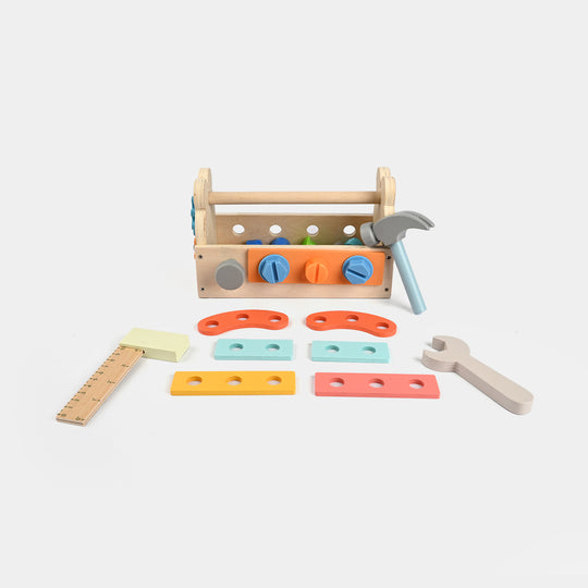 Wooden Toolbox Play Set for Kids