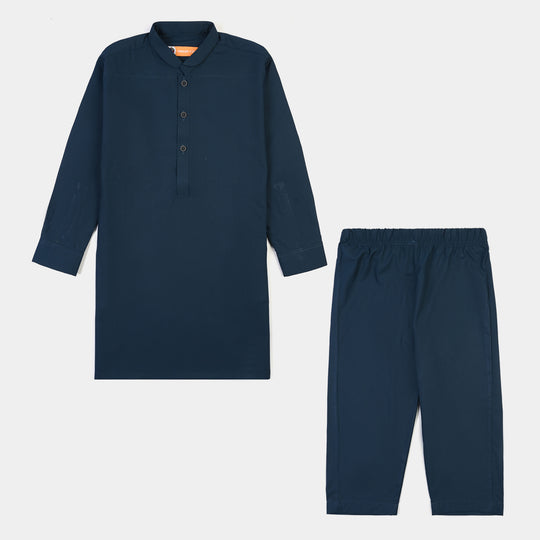 Boys Poly Viscose 2Piece Suit (Overly)-Teal