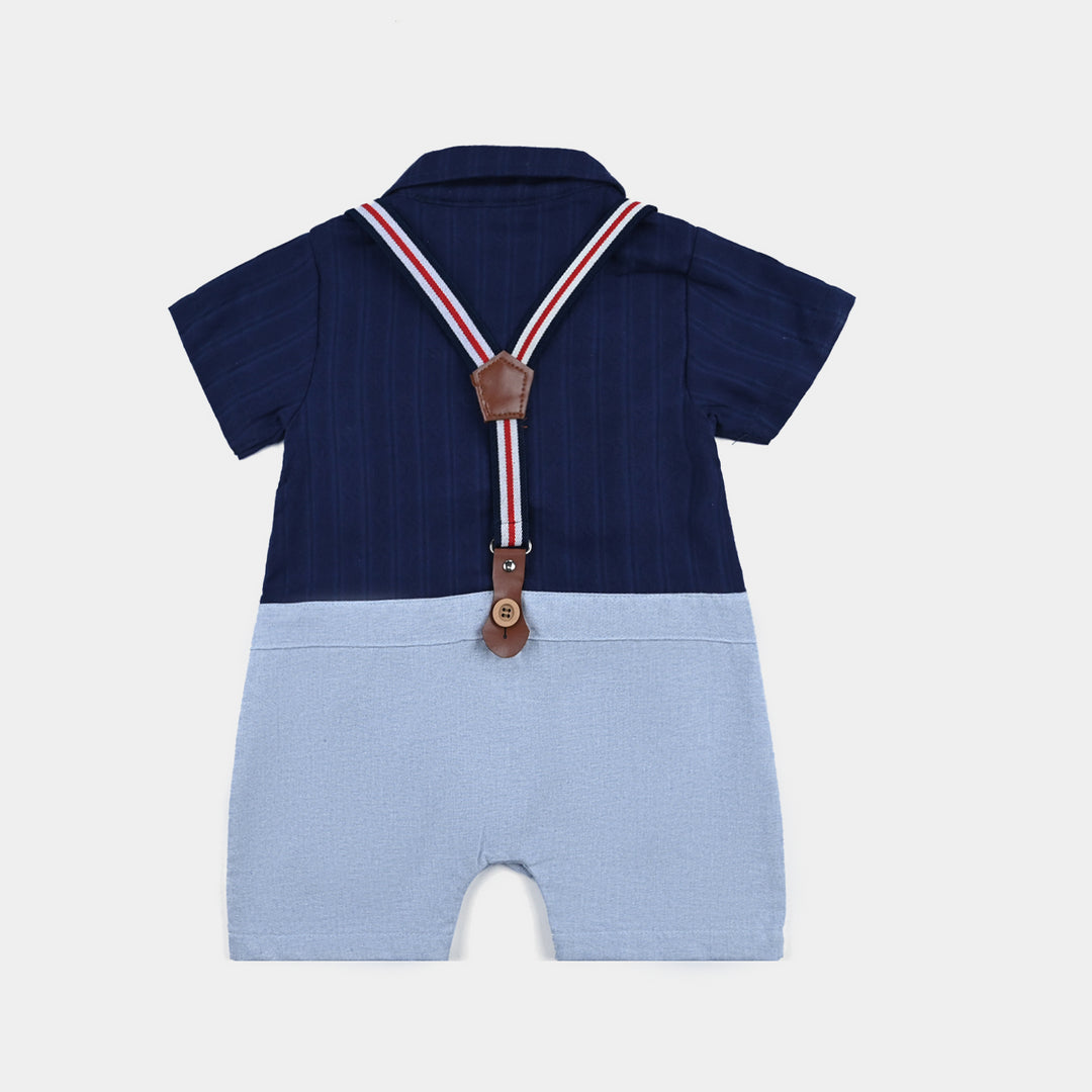 Infant Unisex Cotton Interlock Woven Romper