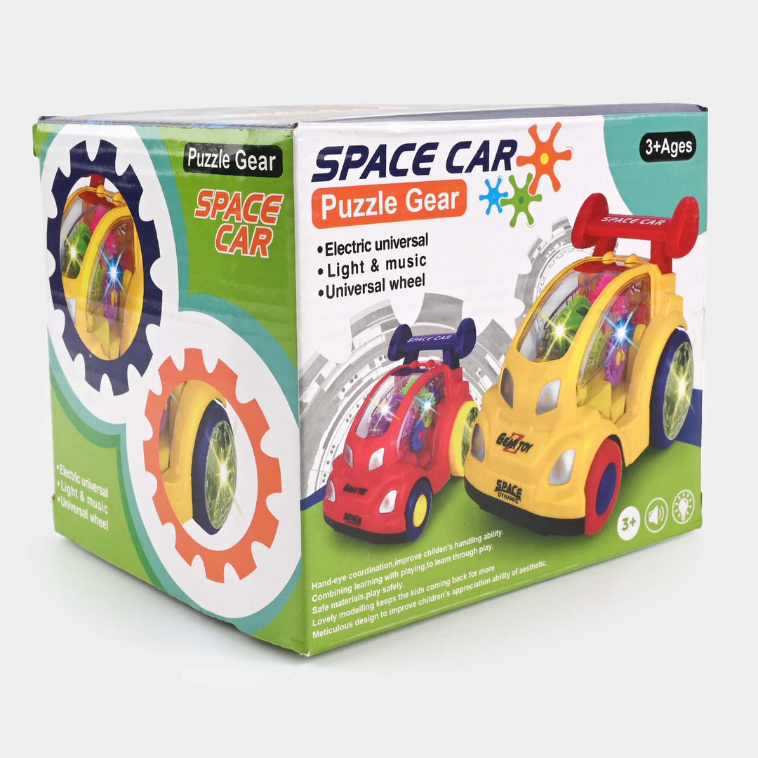 Space Puzzle Gear Car With Light & Sound