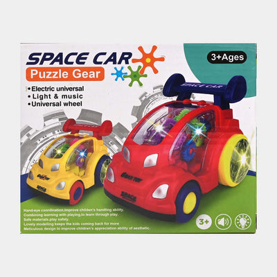 Space Puzzle Gear Car With Light & Sound