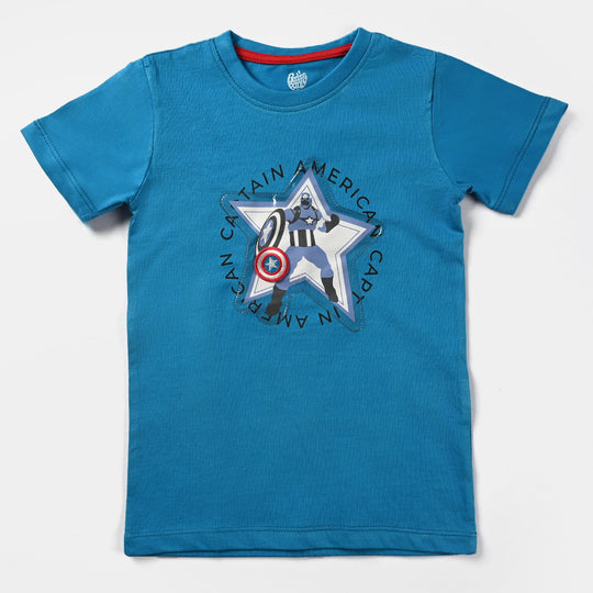 Boys Slub Jersey T-Shirt H/S -Blue