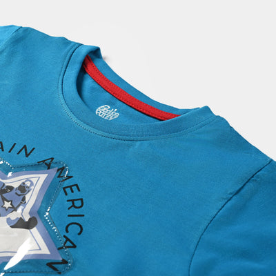 Boys Slub Jersey T-Shirt H/S -Blue