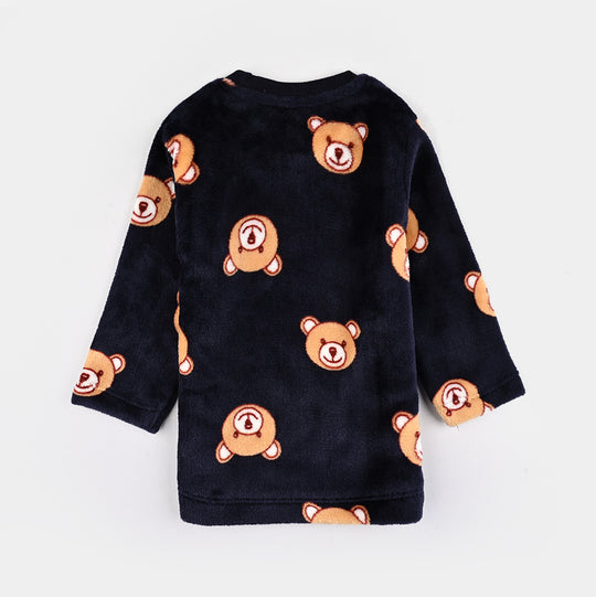 Infant Boys Sherpa Suit HAPPY BEAR-NAVY