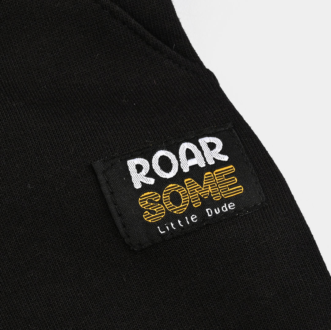 Infant Boys Fleece Pajama Roar-BLACK