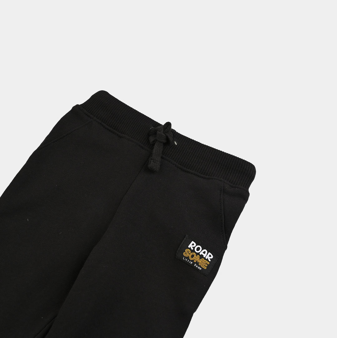 Infant Boys Fleece Pajama Roar-BLACK