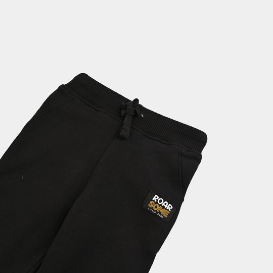 Infant Boys Fleece Pajama Roar-BLACK