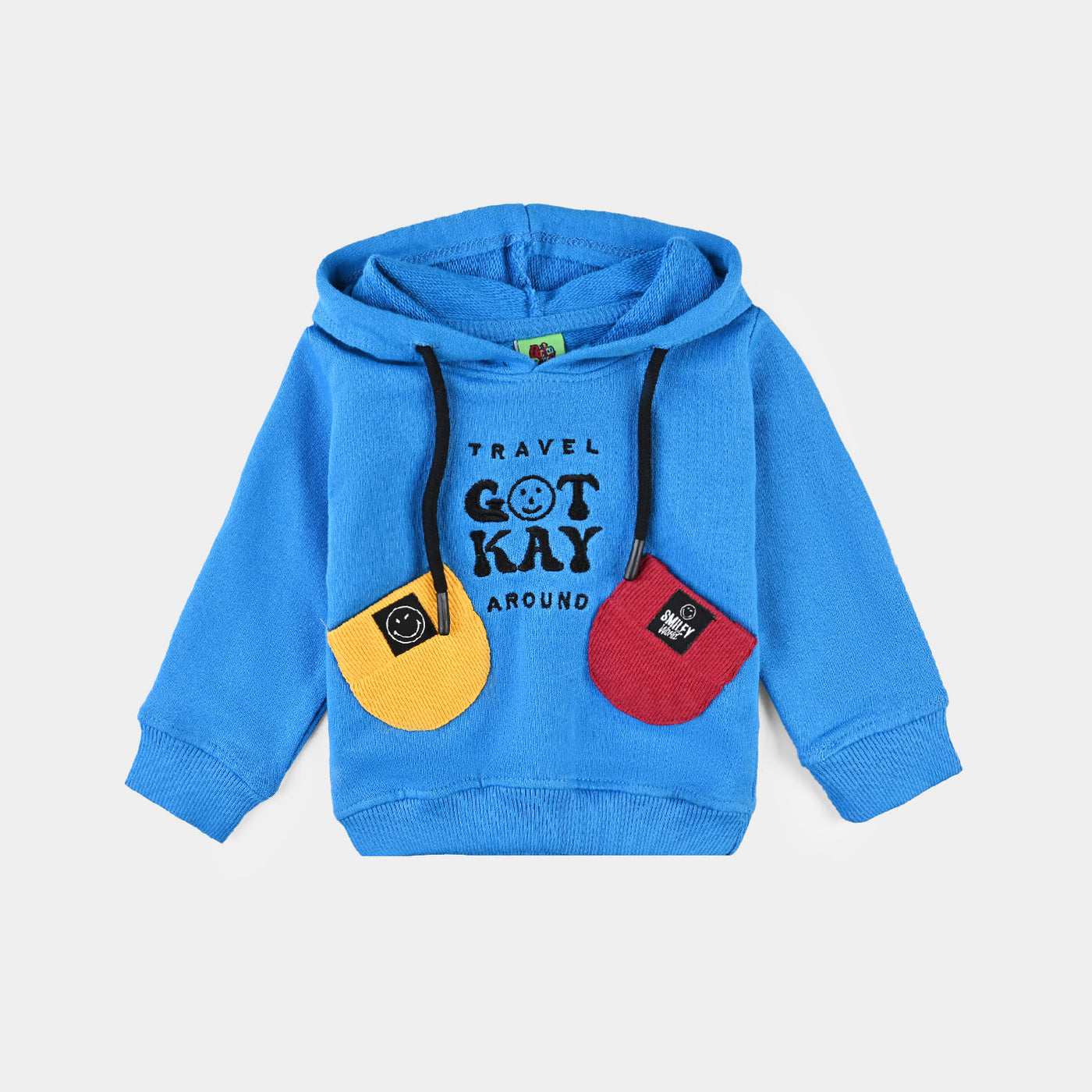 Infant Boys Cotton Terry Sweatshirt Travel Got Kay-Blue