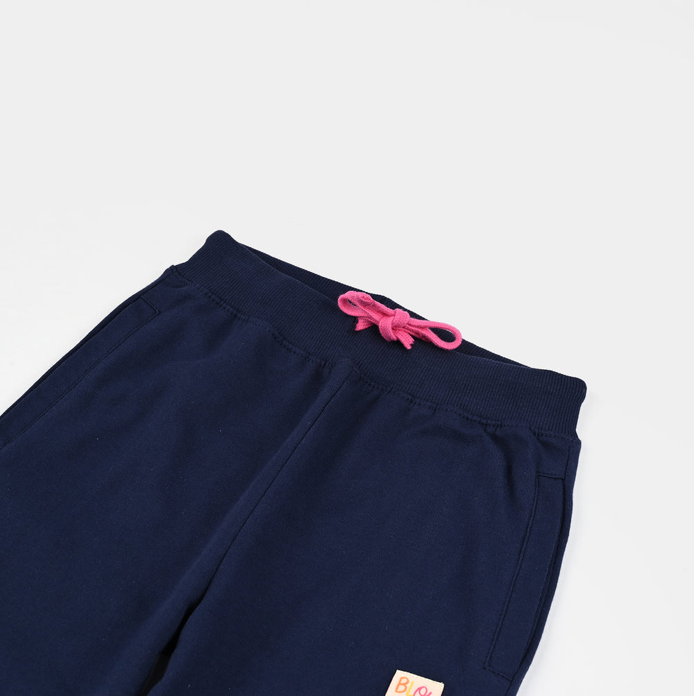 Girls Jersey/Terry Pajama Bloomer-NAVY