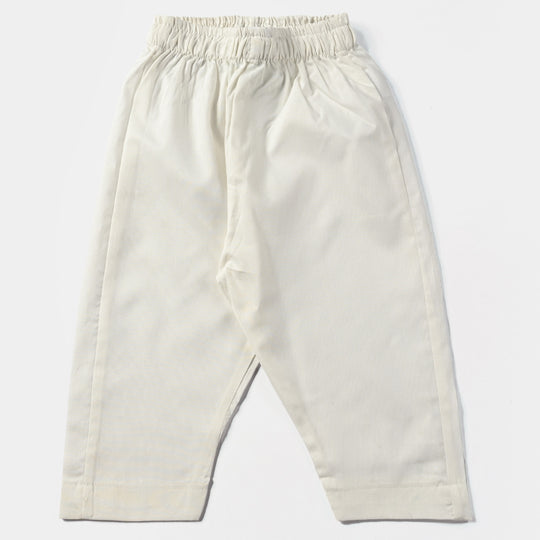 Infant Boys Poly Viscose Eastern Bottom-White