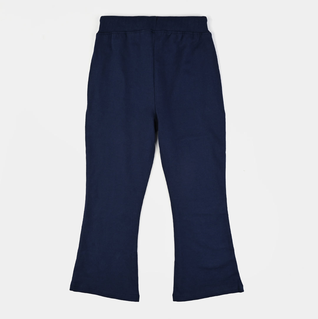 Girls Jersey/Terry Pajama Bloomer-NAVY